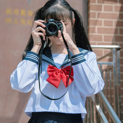 Student JK Uniform Women's High School Korean Chinese School Uniforms Navy Sailor Outfit Short Sleeve Suit Japan Seifuku Girl