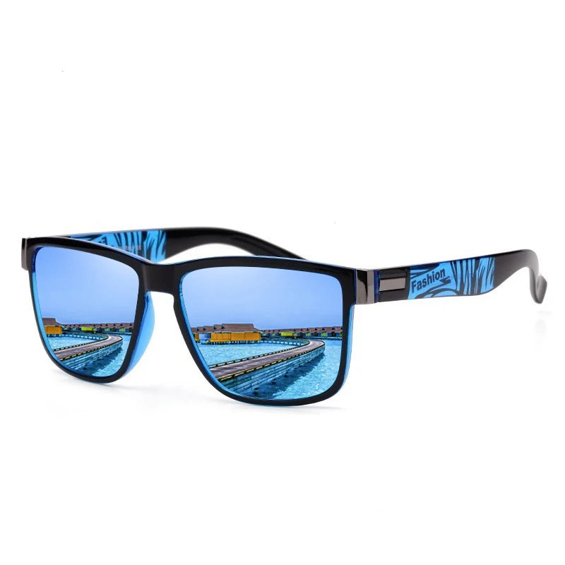 Fashion Classic Square Sunglasses Men Women Driving   Fishing Colorful Trendy Lightweight Outdoor Goggles