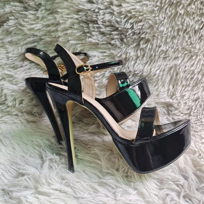Women Sandals Stiletto Sexy Peep Toes Pumps Luxury Club Elegant Platform High Heels Nighclub Party Wedding Jazz Dance Shoes