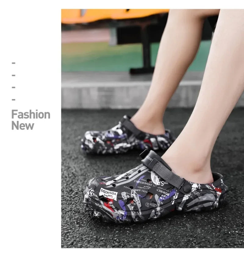 Plus Size 48 49 Men's Summer Clogs Sandals Eva Slippers Men Fashion New Flat Sandals Men Women Leisure Slides Men Casual Shoes