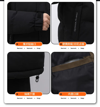 Winter Coat Male Jacket Overcoat Men Men's Fashion Windbreaker Parka Streetwear Autumn Windproof Casual Warm Hombre Outdoors