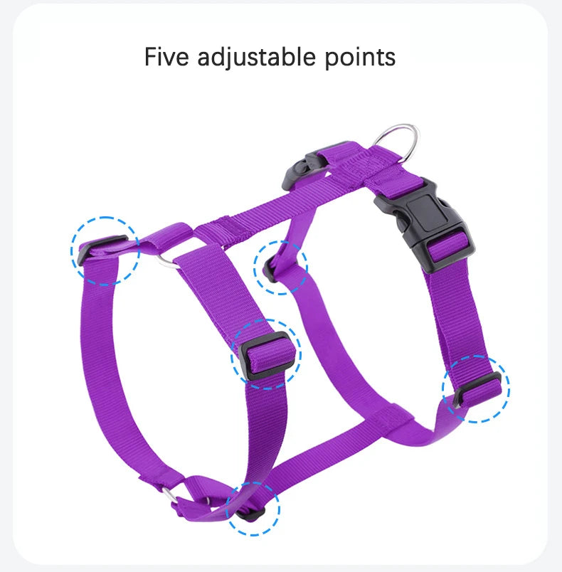 Adjustable Soft Lightweight H-shaped Dog Harness Washable Outdoor Traveling Explosion-proof Harness for Dog Arnés Para Perro