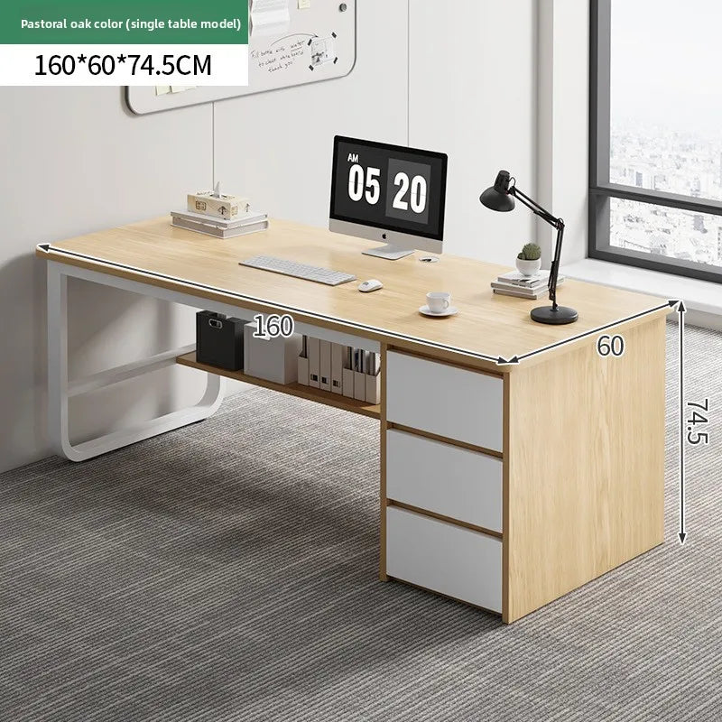 New model Desk Desktop Computer Desk Simple Home Desk Student Bedroom Bookshelf Integrated Writing Desk
