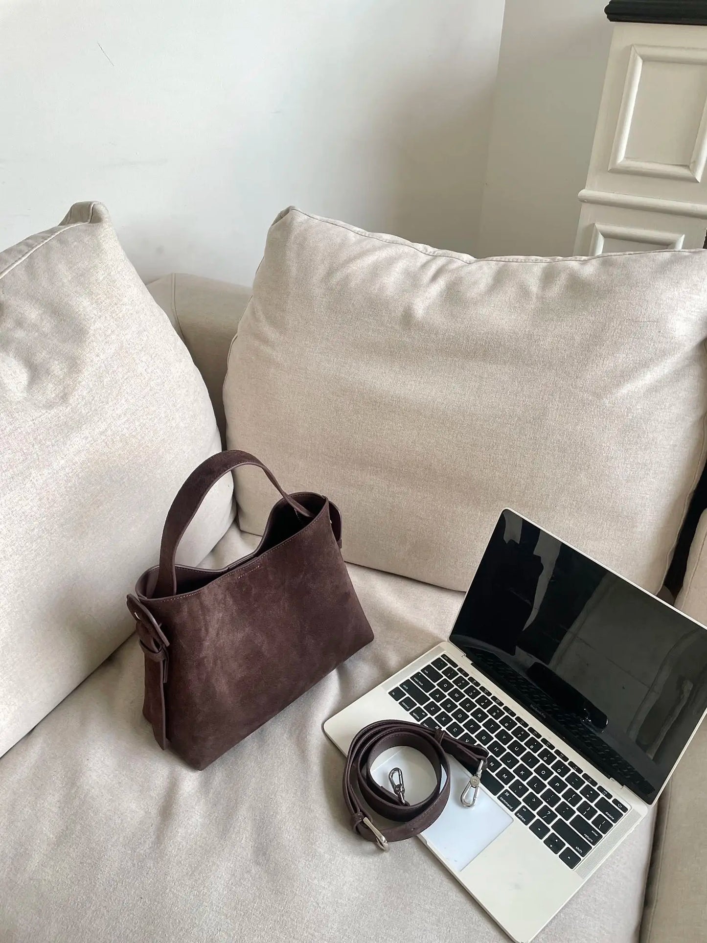 Suede Cowhide fashion ladeis shoulder cross brown bags luxury designer women coffe handbags angola red
