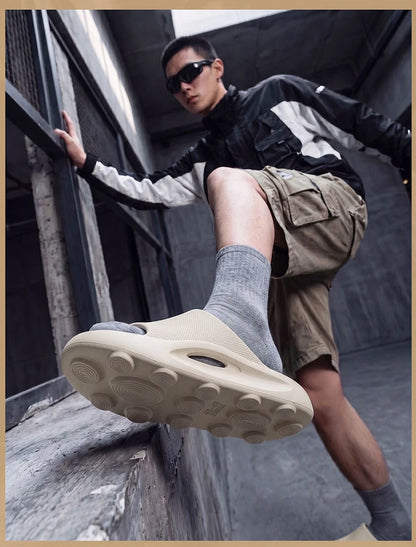 EVA Platform Men's Slippers Home Brand Luxury Designer Shoes Man Casual Sandals Indoor Outdoor Beach Slides Unisex Soft Non-Slip