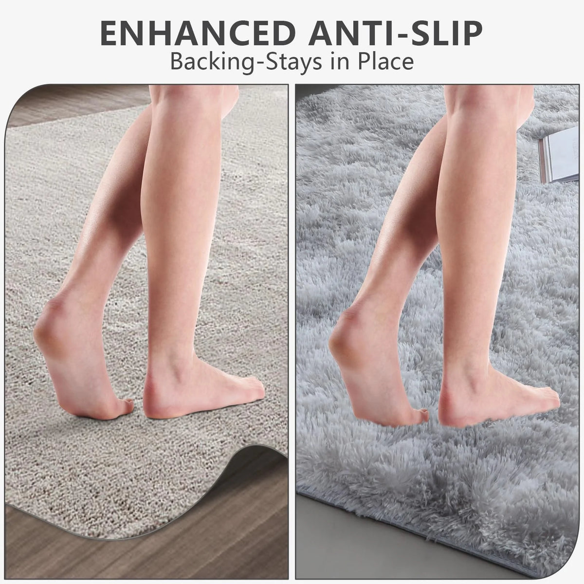 VIKAMA Ultra-Soft Puffy Rug, Bedroom & Living Room Indoor Floor Mat, Nursery Carpet, Children's Girls' Room Home Decor