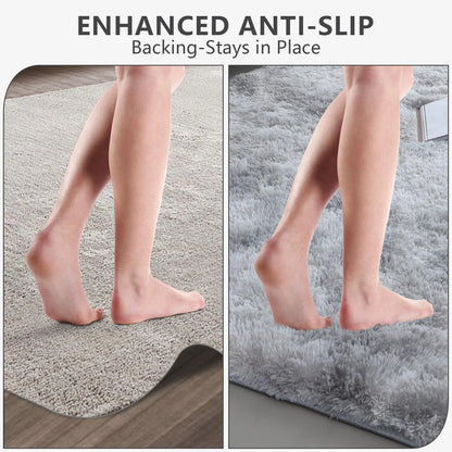 VIKAMA Ultra-Soft Puffy Rug, Bedroom & Living Room Indoor Floor Mat, Nursery Carpet, Children's Girls' Room Home Decor