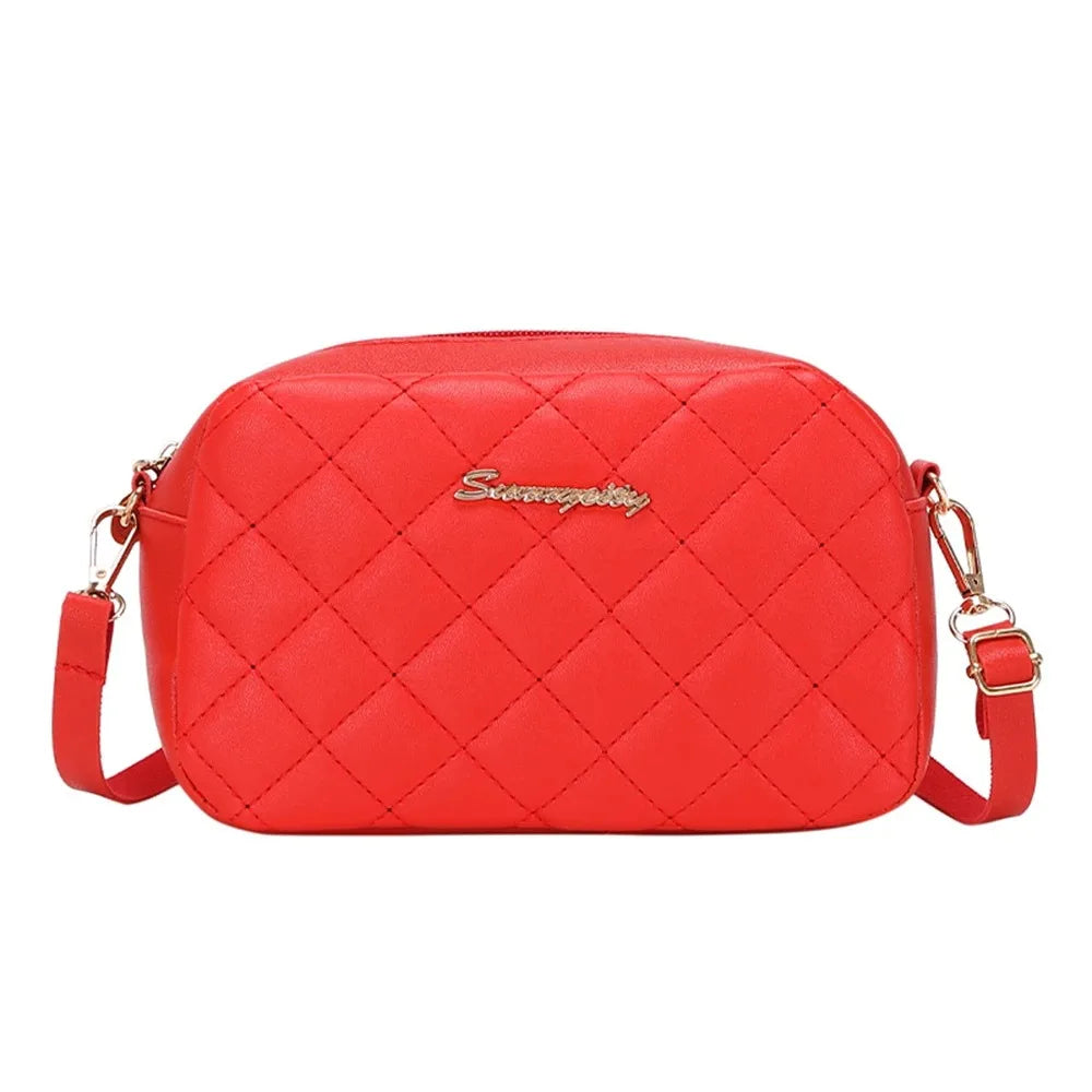 2025 New Small Messenger Bag For Women Trend Lingge Embroidery Camera Female Shoulder Bag Fashion Chain Ladies Crossbody Bags