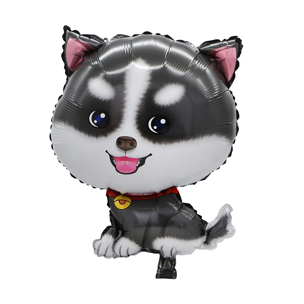 Cute puppy pet birthday decoration theme balloons, first-year decoration props, party atmosphere decoration