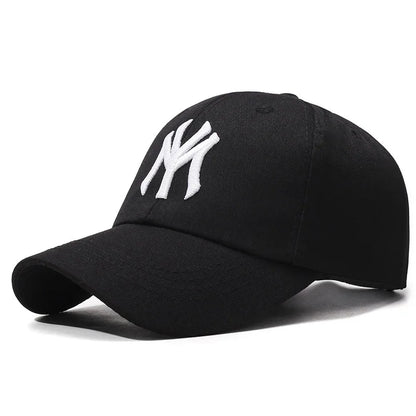 Unisex NY Letter Embroidery Baseball Cap, Adjustable Cotton Dad Hat, Casual Sunscreen Peaked Cap for Men Women, Streetwear Sport