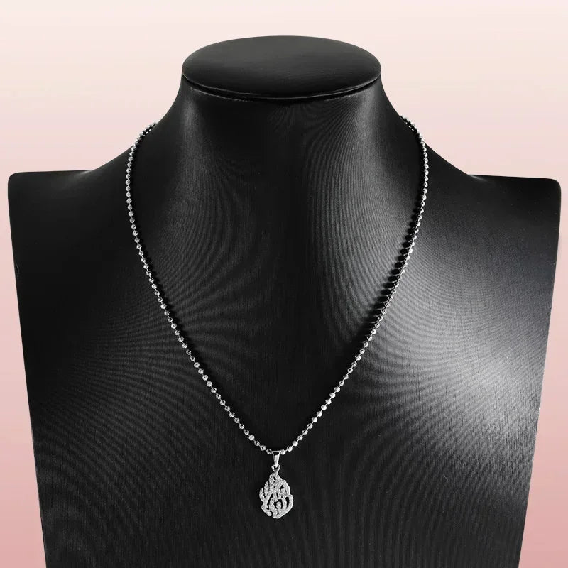 QIBAOKU 18k Plated All Real Moissanite Necklace for Women Wedding Lab Diamond Pendant Sterling Silver S925 Chain Wholesale 2026