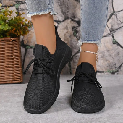Women's Breathable Non-slip Platform Fashion New Casual Shoes Korean Running Shoes Black Sneakers Shoes for Women 2024 Autumn