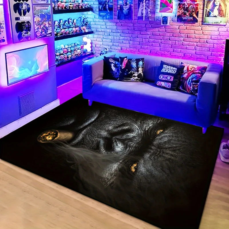 Chimpanzee Print Waterproof Doormat, Non-Slip Machine Washable Rug for Indoor Outdoor Multi-Room Home Decor
