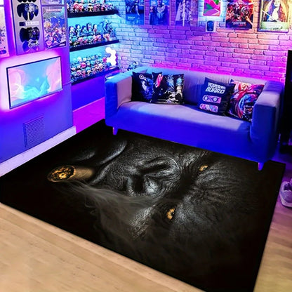 Chimpanzee Print Waterproof Doormat, Non-Slip Machine Washable Rug for Indoor Outdoor Multi-Room Home Decor