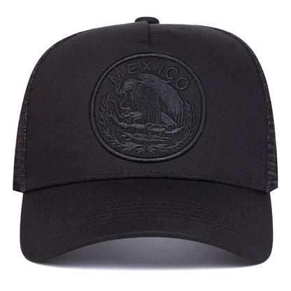 Unisex Mexican Flag Embroidery Baseball Net Caps Adjustable Casual Hats Spring and Summer Outdoor Sunscreen Hat