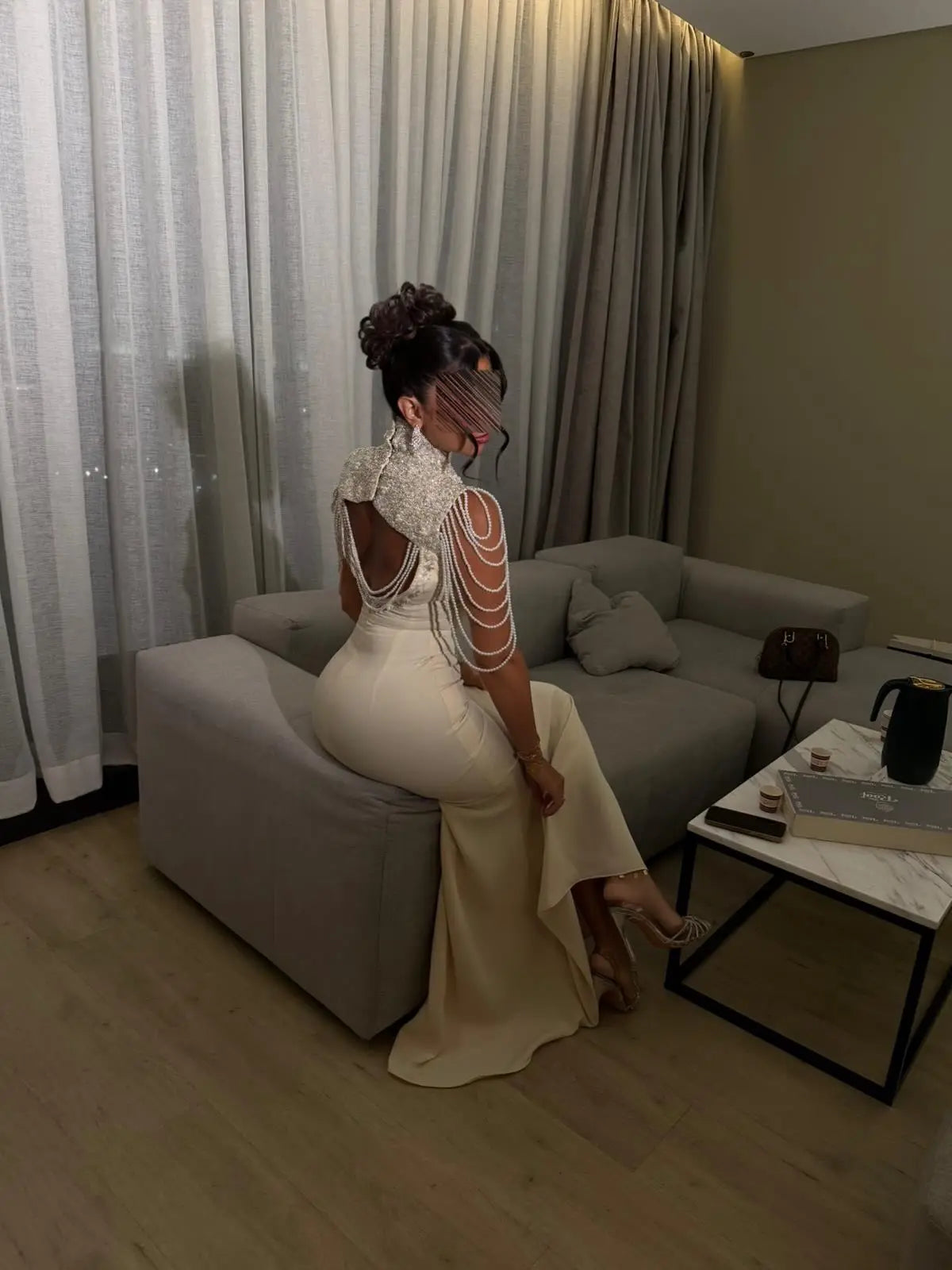 Aunber Exquisite Mermaid Prom Dresses Sequined Pearls Sweetheart Evening Dresses Women's Formal Evening Gowns Customized