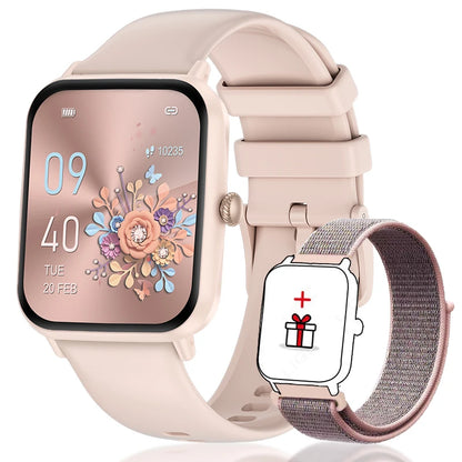 LIGE Fashion 1.83" HD Screen Smart Watch Women Bluetooth Call IP68 Waterproof Ladies Watches Daily Health Monitor Smartwatch New