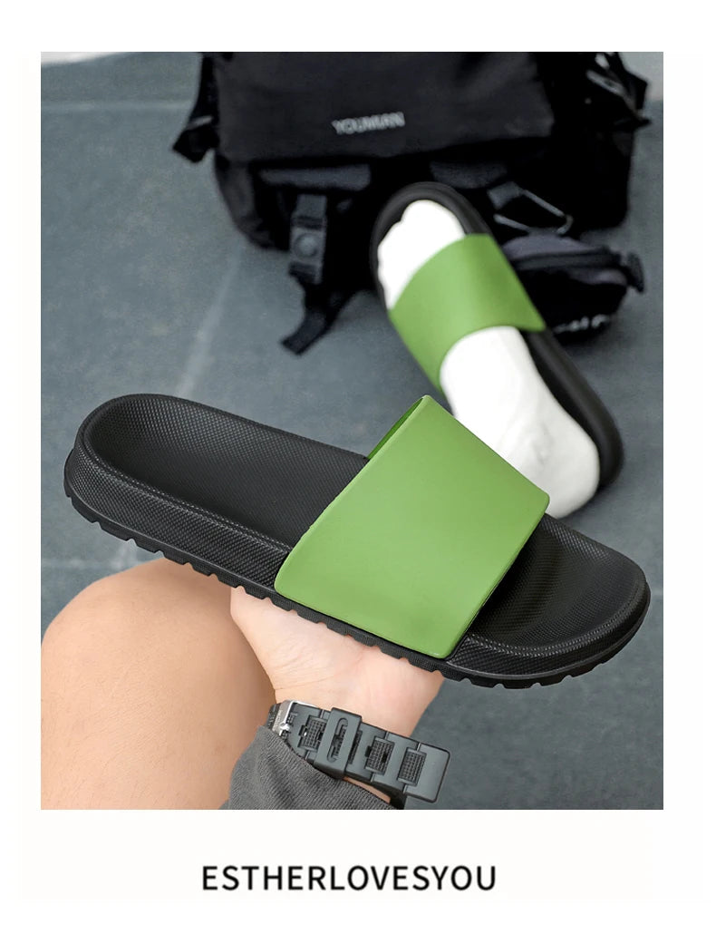 Summer Mens Breathable EVA Slides Men Beach Slippers Indoor House Home Slipper Soft Lightweight Slipers 46 47 48 New 2026