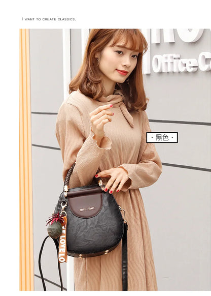 Vintage Women's Bag Luxury Designer Boston Style Women Shoulder Bag High Quality Fashion Crossbody Bags Female Handbags