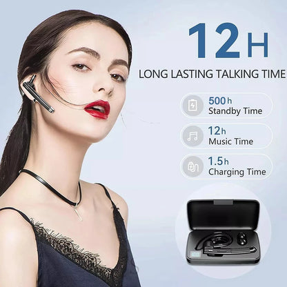 Newest Wireless Headphones Business Bluetooth v5.3 Earphones Hands-free Call Mic Noise Cancelling Headset Earbuds for Driving