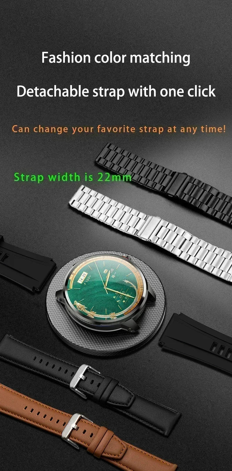 H99 Smart Watch Android Watches Amoled Smartwatch With 190° Rotary Camera Google Play Store 1.95 inch Amoled Screen
