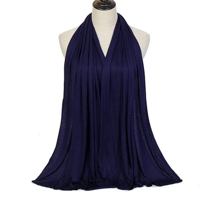 Ramadan Modal Cotton Jersey Hijabs For Woman Long Muslim Shawl Plain Soft Turban Niqab Head Wraps Scarf Women Hijab