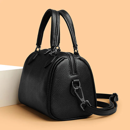 100% Genuine Leather Tote Bag Women Bags Designer Cowhide Luxury Handbags Ladies Shoulder Crossbody Bags Commuting Messenger Sac