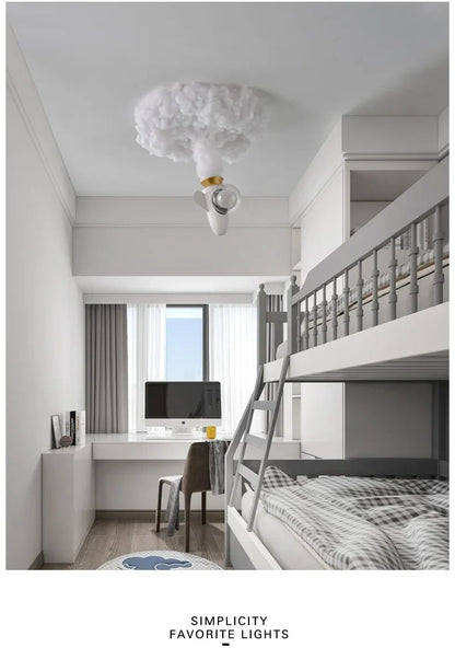 2025 Rocket Astronaut Ceiling Light For Bedroom Study Kids Nursery Modern Creative Led Cloud Led Lights Boys Children Room Light