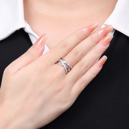 925 Sterling Silver Three-Ring Stackable Ring for Women Simple Fashion Design Fine Jewelry Perfect for Birthday Party Gift 2026