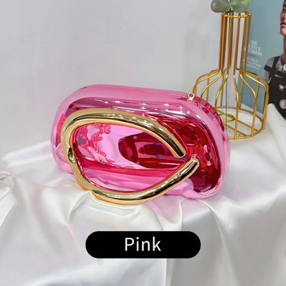 Fashion Elegant Metal Closure Box Shaped Crossbody Bags Women Evening Bags Wedding Mini Ladies Wallet Party Cute Purse ClutchBag