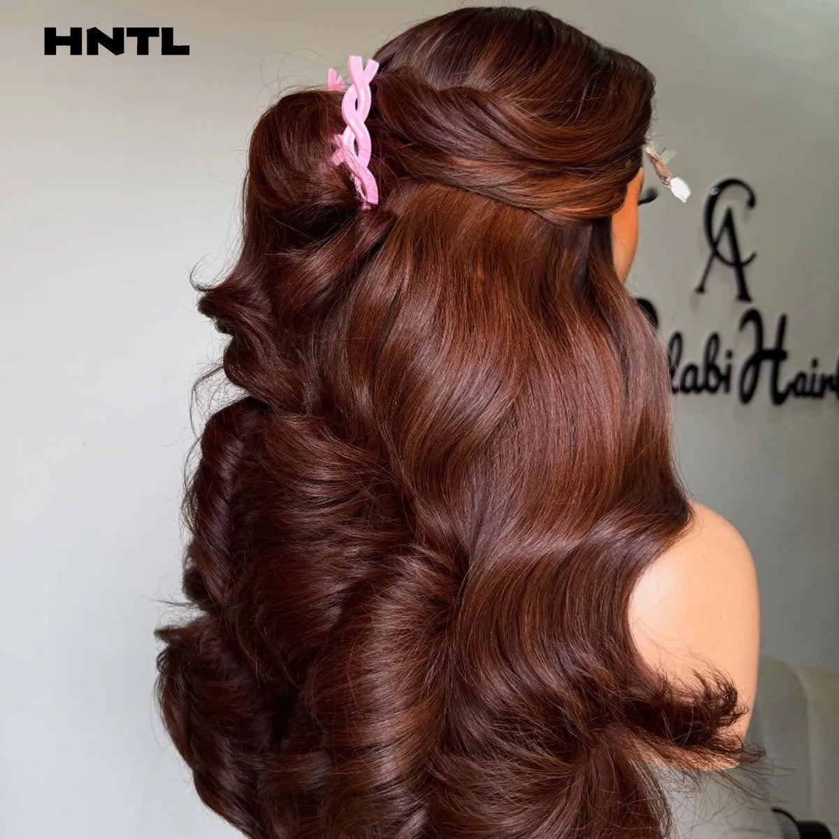 500 High Density Brown Color Loose Body Wave Lace Frontal Wig 100% Human Hair 13x6 HD Lace Front Bouncy Curly Glueless Wigs