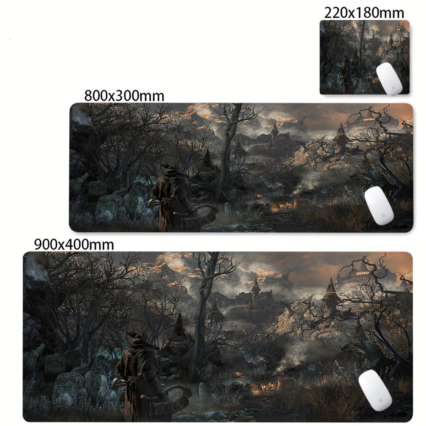 Cool New Bloodborne Gamer Play Mats E-sports Mousepad Large Gaming Mouse Pad Keyboards Table Mat Office Accessories Desk Rug