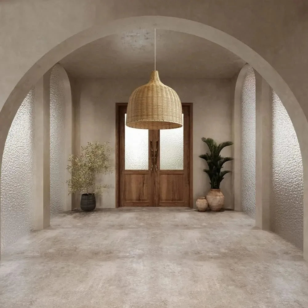 JOYINLED 26/30/35/45cm Natural Bamboo Handmade Pendant Lights Boho Rustic Ceiling Pendant Lamp Farmhouse Southeast Asian E26 E27