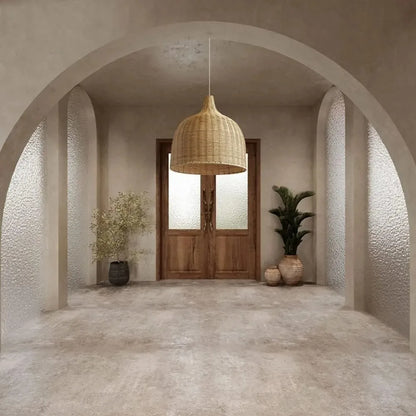 JOYINLED 26/30/35/45cm Natural Bamboo Handmade Pendant Lights Boho Rustic Ceiling Pendant Lamp Farmhouse Southeast Asian E26 E27