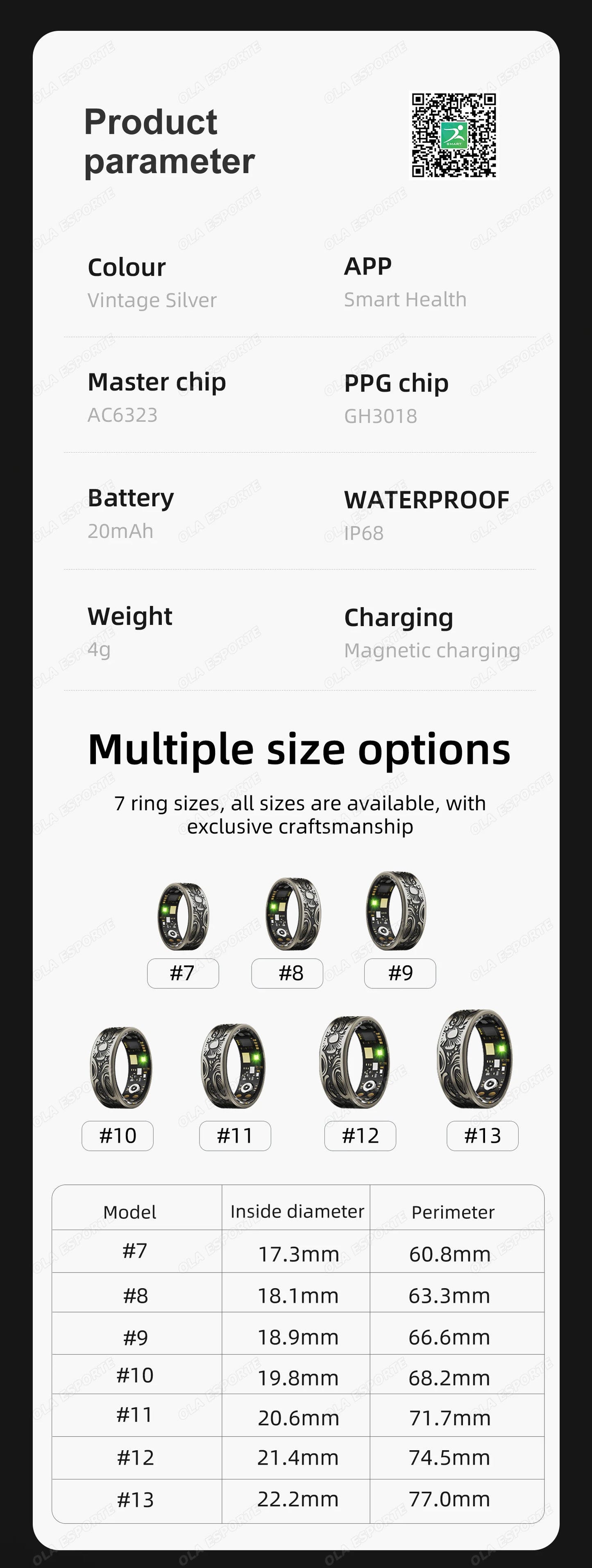 2026 Smart Ring Heart Rate Blood Pressure Blood Oxygen Sleep Monitoring Step Counting Activity Tracking Shared Waterproof Ring