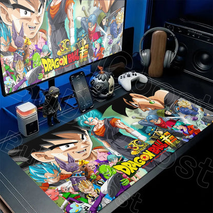 Dragon Ball Goku Anime Rubber Mousepad Speed XXL Gamer Laptop Stitch Edge Keyboard Mat Washable Durable Office Desk Pad Boy Gift