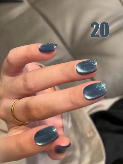 MIANEL 12ML Hit Product Gold Amber Cat Eye Gel Nail Polish 2026 New Blue Glass Beads Cat Eye Gel Nail Green Nails 1-21pcs