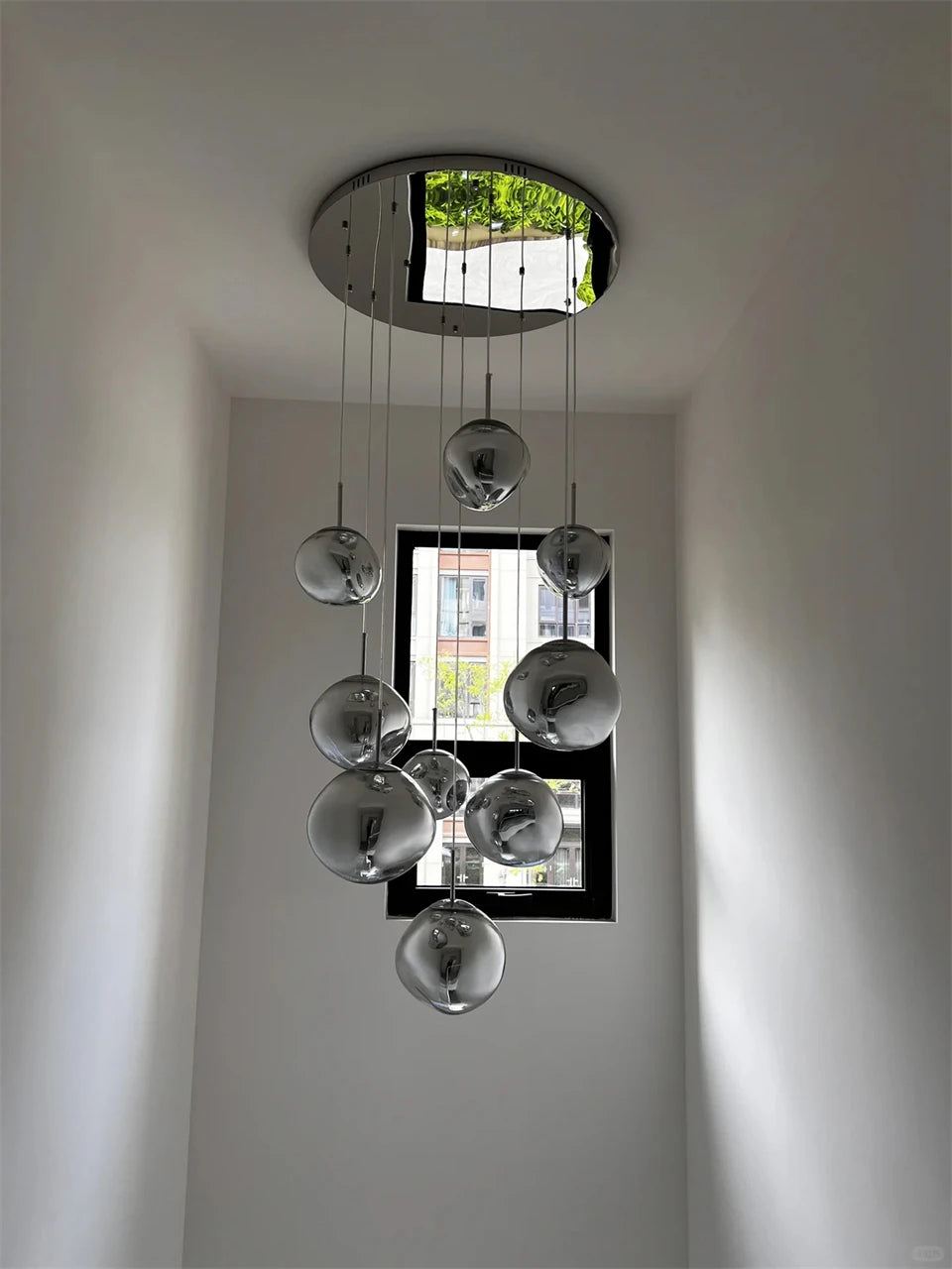 Nordic LED Pendant Lights Creative Restaurant Living Room Bedside Loft Indoor Chandelier Decoration Glass Hanging Light Fixture
