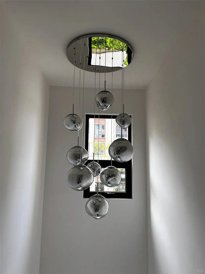 Nordic LED Pendant Lights Creative Restaurant Living Room Bedside Loft Indoor Chandelier Decoration Glass Hanging Light Fixture