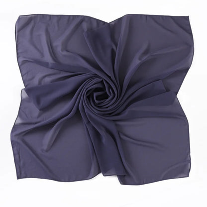 90*90CM Headwrap Heavy Chiffon Square Scarf Muslim Hijabs Women Underscarf Fashion Casual Plain Color Hijab