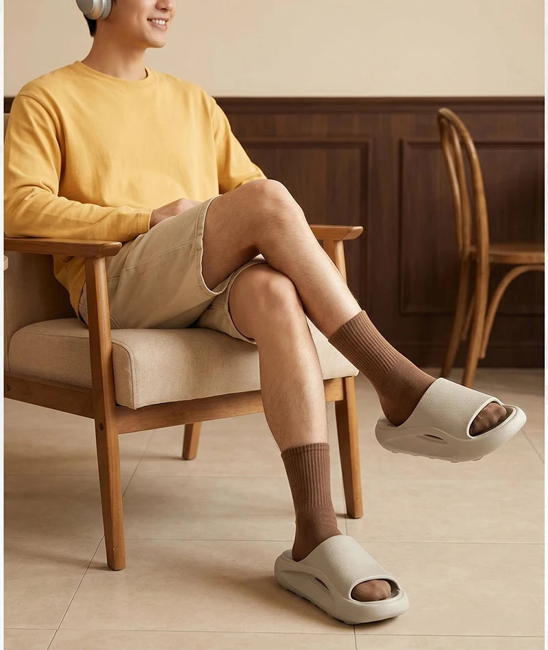 EVA Platform Men's Slippers Home Brand Luxury Designer Shoes Man Casual Sandals Indoor Outdoor Beach Slides Unisex Soft Non-Slip