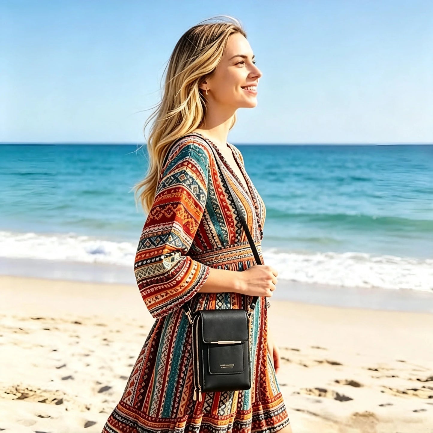 The Women Bag Touch Screen Cell Phone Purse Soft Leather Shoulder Bag Female Handbags Cheap Small Wallet Crossbody Bags