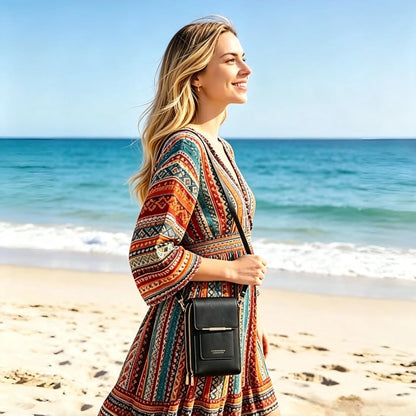 The Women Bag Touch Screen Cell Phone Purse Soft Leather Shoulder Bag Female Handbags Cheap Small Wallet Crossbody Bags