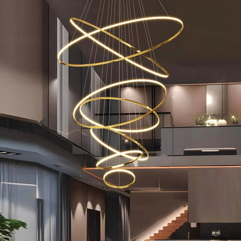 Nordic home decoration, stair chandelier, living room and dining room Pendant lights, ceiling light, indoor lighting
