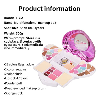 Makeup Kit Full Set for Women Multi-functional All in One Box 32 Colors Face Powder Eye Shadow Highlighter Brush Make Up Palette