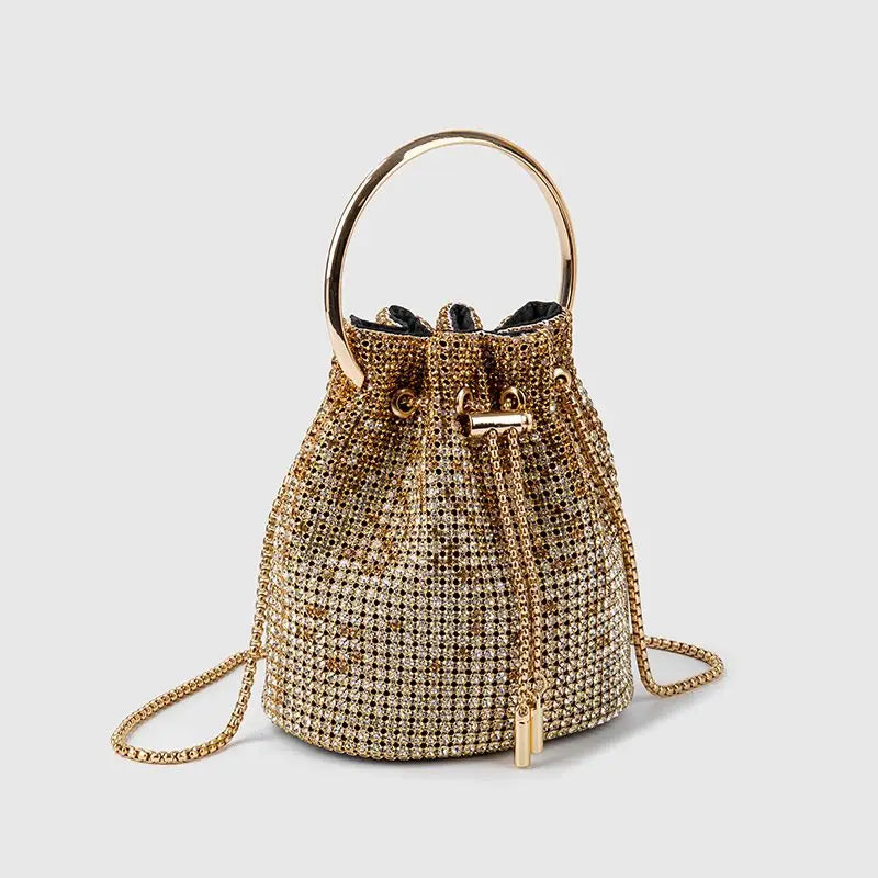 Diamond Bucket Bag for Women  Rhinestones Bling Shoulder Bags FashionTote Handbag Luxury Design Purse Crossbody Bag