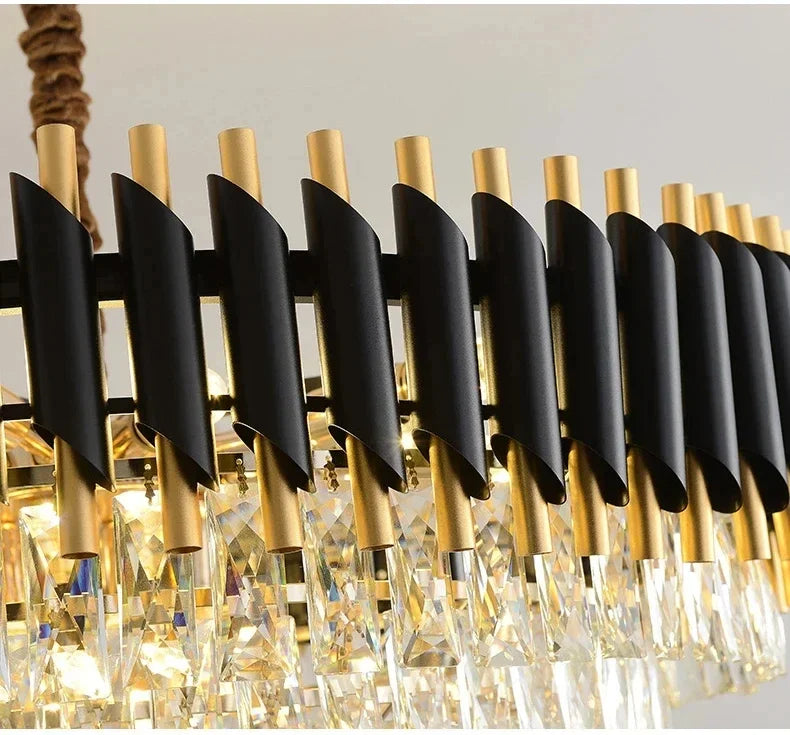Luxury Crystal Pendant Lamp Modern Villa Living Room Lights Lustre Home Interior Decoration Dining Table Loft Ceiling Chandelier