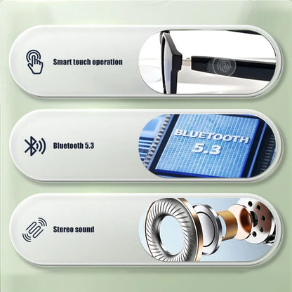 New Smart Glasses Intelligent Driving Navigation Wireless Music Play Outdoor Sunglasses Bluetooth Call Anti-blue Light Eyeglass
