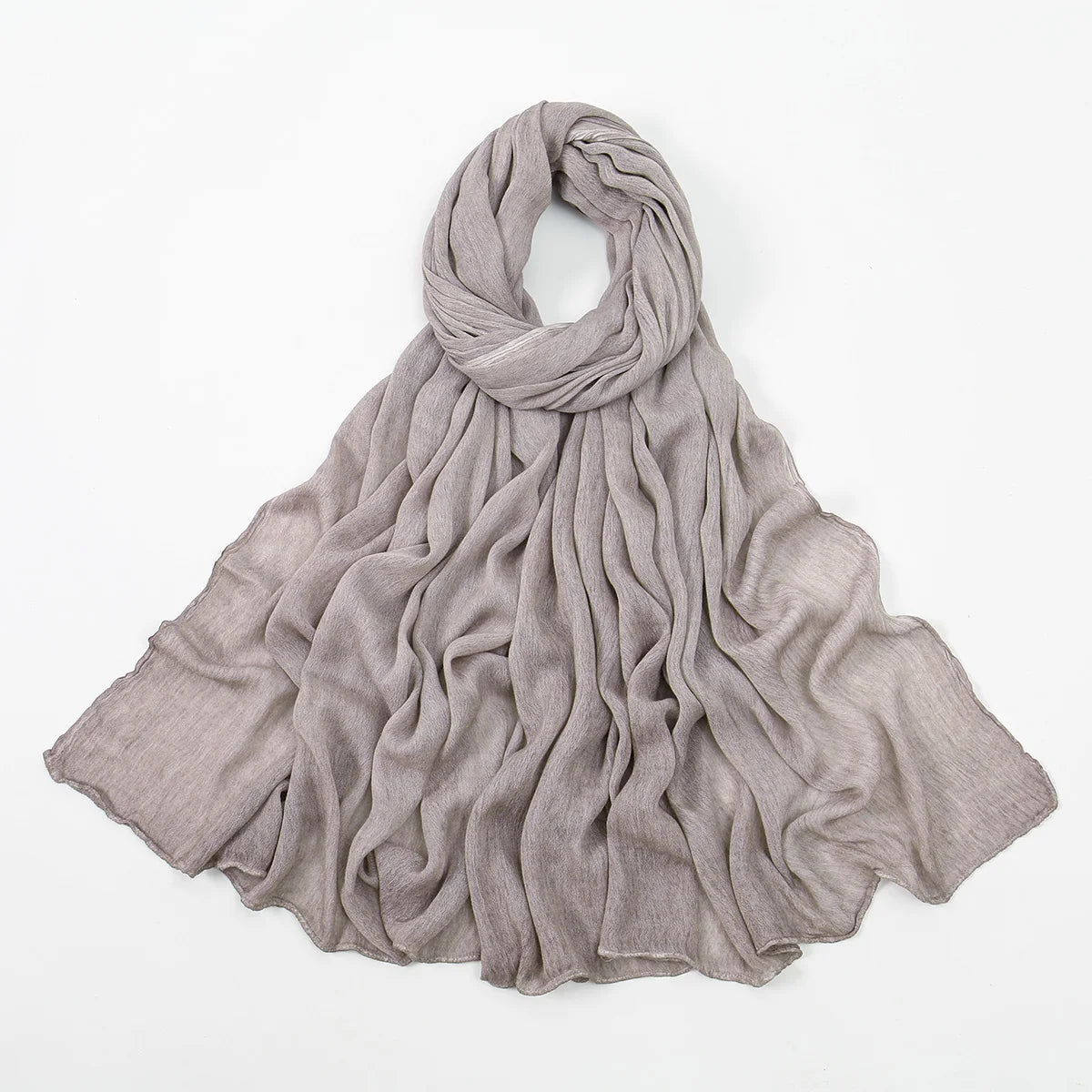 Fashion Crinkle Cotton Royan Hijab Scarf for Muslim Women Islamic Long Soft Shawls Wraps Short Tassel Bufanda Accessories