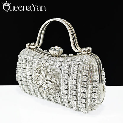 2026 Diamond Women Luxury Clutch Evening Bag Wedding Crystal Ladies Cell Phone Pocket Purse Female Wallet for Party Quality Gift